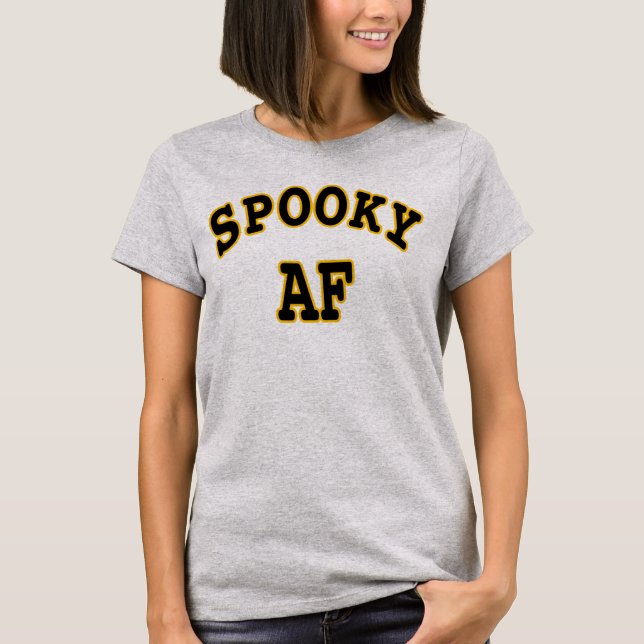 SPOOKY AF-HALLOWEEN UGLY T-Shirt (Framsida)
