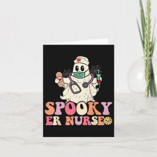 Spooky Akut Room Nurse Roligt Halloween Costume Kort