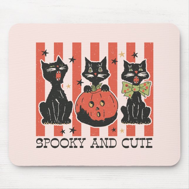 Spooky and Cute - Black Cat and Pumpkin Musmatta (Framsidan)