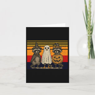 Spooky and Feral Halloween Cute Ghost Raccoon Tric Kort