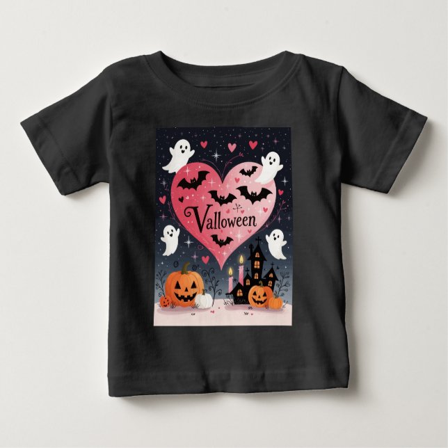 Spooky And Sentimental Starlit Valloween T Shirt (Framsida)