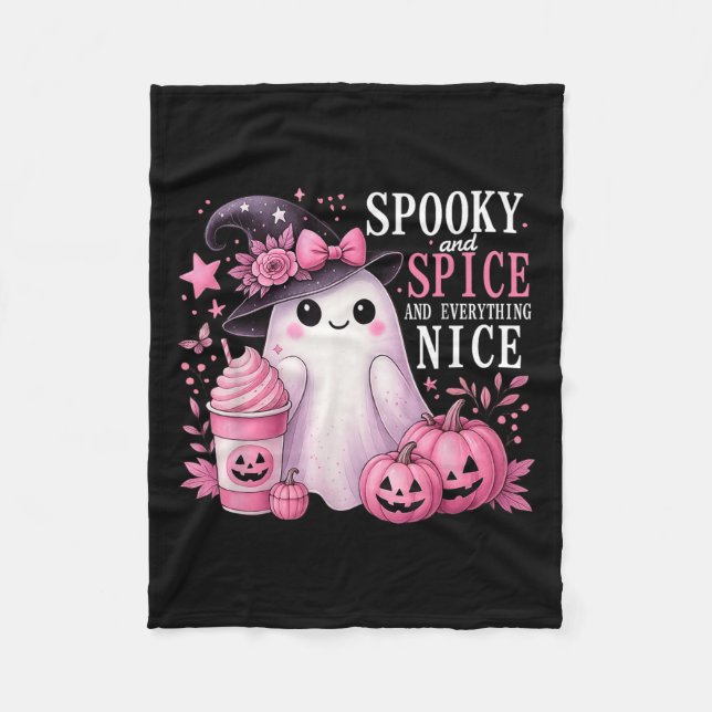 Spooky And Spice And Everything Nice Halloween Pin Fleecefilt (Framsidan)
