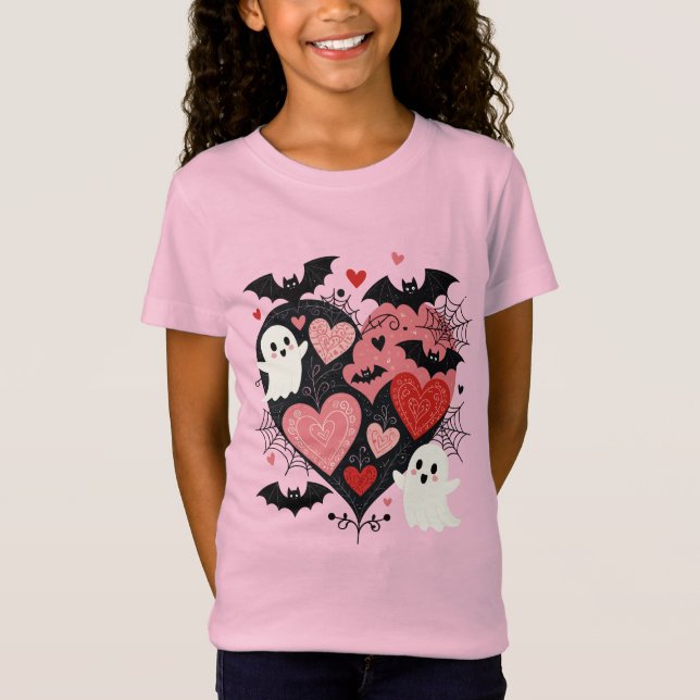 Spooky And Sweet Valloween T Shirt (Framsida)