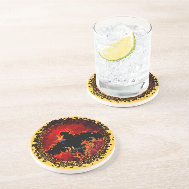 Spooky Animal Art Fladdermus Underlägg Sandsten (Sidan)