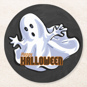 Spooky Animals Ghost Underlägg Papper Rund