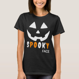 spooky ansikte halloween t shirt