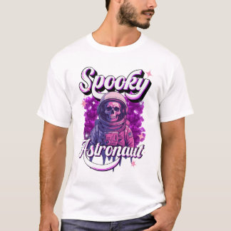Spooky Astronaut Lila Skeleton Skull Astronaut T Shirt
