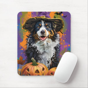 Spooky Australian shepherd Halloween Witch Pumpkin Musmatta