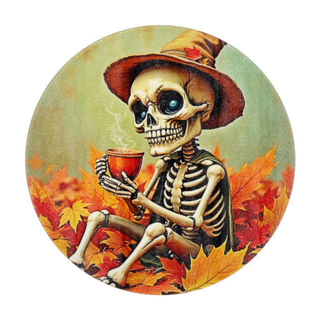 Spooky Autumn Skeletons kaffeavbrottsdesign (Framsidan)