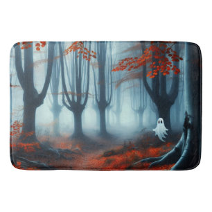 Spooky Autumn skogen med ett spöke Badrumsmatta