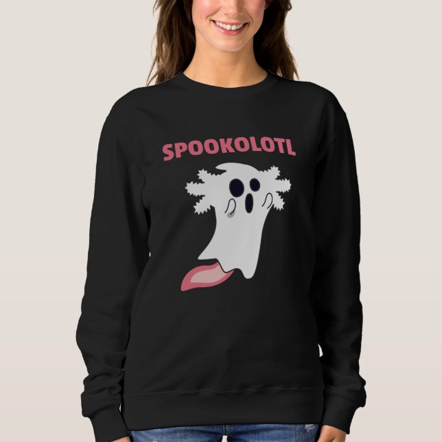Spooky Axolotl Älskare Cute Animals for Halloween T Shirt (Framsida)