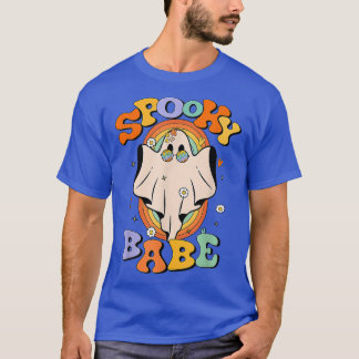 Spooky Babe Cute Ghost Fall Vibes Autumn Ghost Hal T Shirt