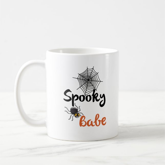 Spooky Babe - Cute Halloween Design Design Kaffemugg (Vänster)