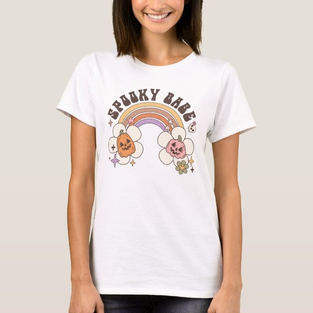 Spooky Babe Halloween T-Shirt (Framsida)