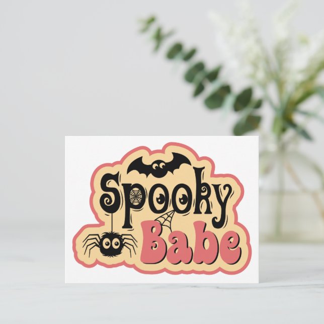 Spooky babe helg vykort (Stående Fram)