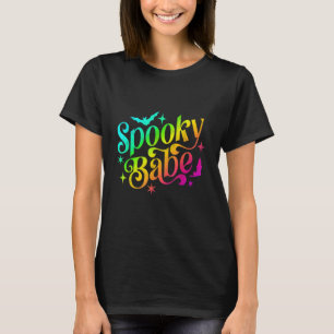 Spooky Babe Rainbow Halloween Bus eller godis Coup T Shirt