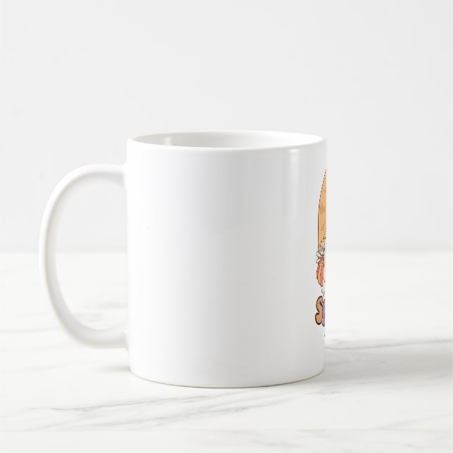 Spooky Babe - Spooky Season Halloween Groovy Retro Kaffemugg (Vänster)