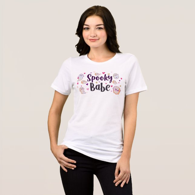 Spooky Babe T-Shirt | Cute Girly Halloween  (Framsida Full)