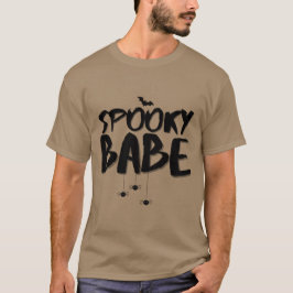 Spooky Babe Vibes Funny Design Halloween Fall T Shirt