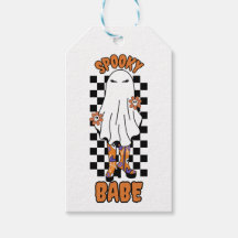 "Spooky Babe" Woman Halloween Ghost Orange