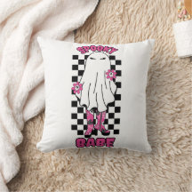 "Spooky Babe" Woman Halloween Ghost - Retro Rosa