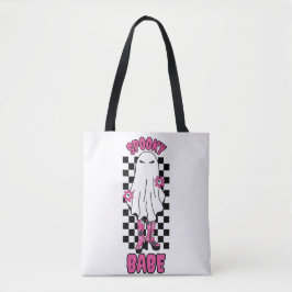 "Spooky Babe" Woman Halloween Ghost - Retro Rosa Tygkasse