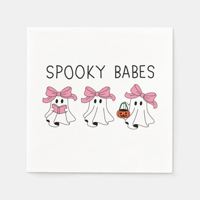 Spooky babes cute ghost pappersservett (Framsidan)