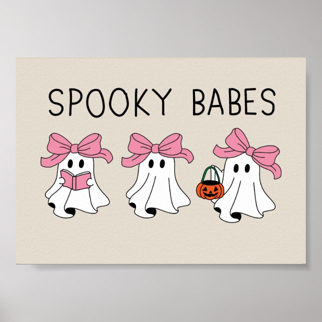 Spooky babes cute ghost poster (Framsidan)