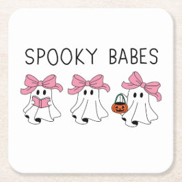 Spooky babes cute ghost underlägg papper kvadrat