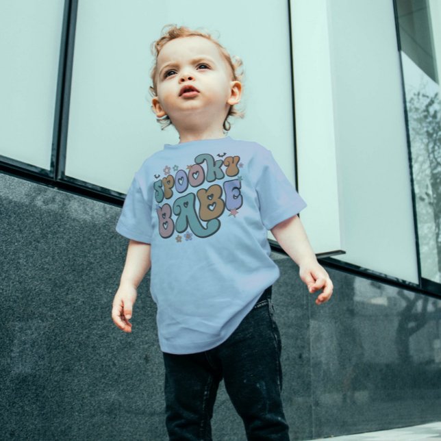 Spooky Baby färglösa återtypografi, humörblommor T Shirt (Skapare uppladdad)