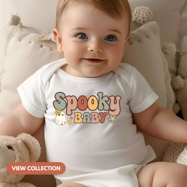 Spooky Baby Retro Halloween Mamma och Me Matching T Shirt (Skapare uppladdad)