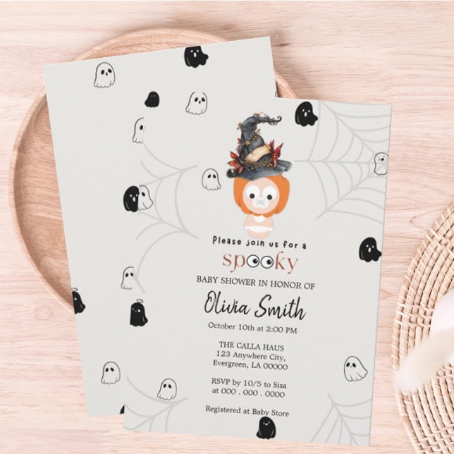 Spooky Baby Shower Inbjudningar (Baby Shower Invite)