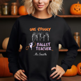 Spooky Ballet Teacher Halloween lustig svart T Shirt