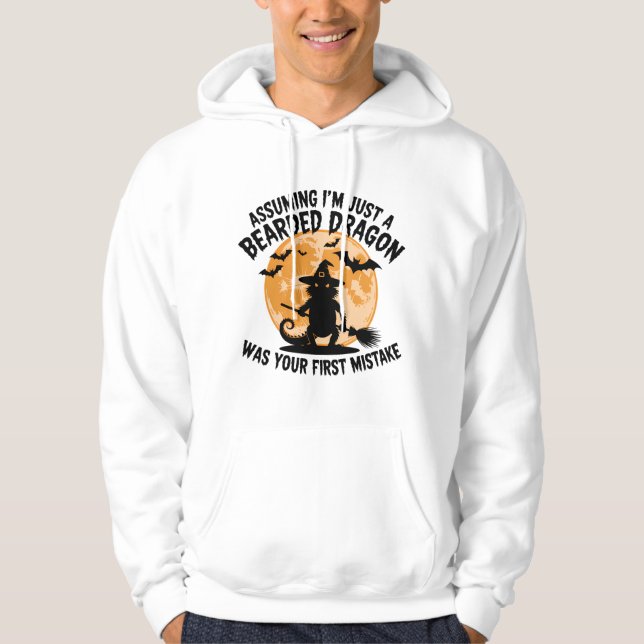Spooky Bearded Dragon Witch Hoodie (Framsida)