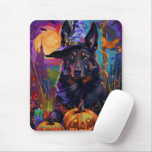 Spooky Belgium Shepherd Halloween Witch Pumpkin Musmatta