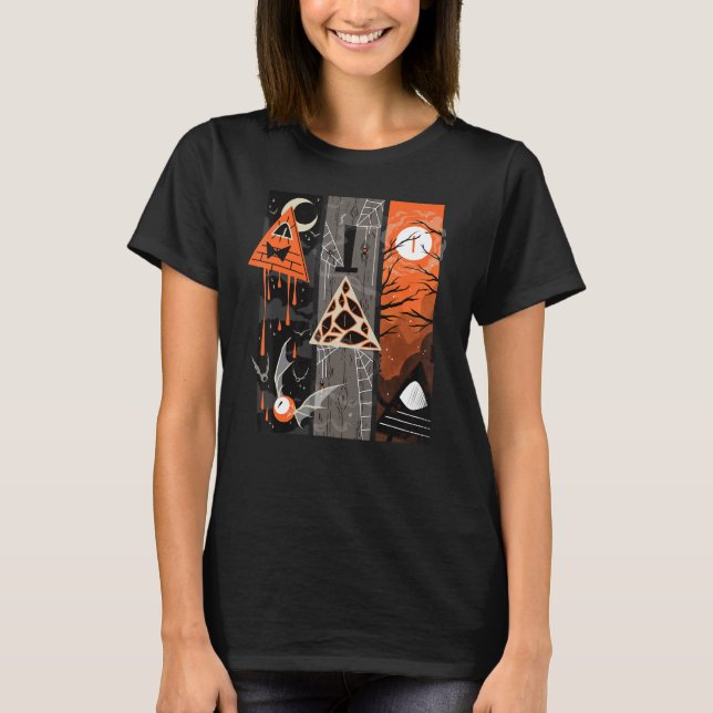Spooky Billl Triangle Vintage Costume T Shirt (Framsida)