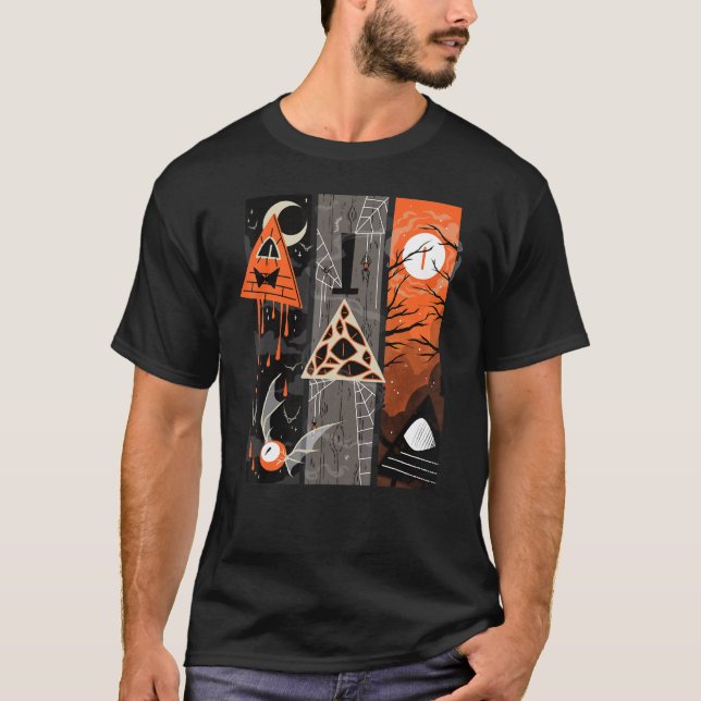 Spooky Billl Triangle Vintage Costume T Shirt (Framsida)