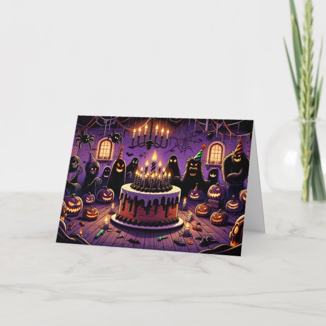 Spooky Birthday Bash Kort (Framsida)