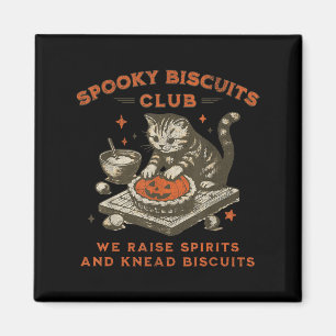 Spooky Biscuits Klubb Cat, Funny Halloween Baking Magnet