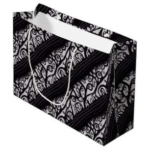 Spooky Black and White Goth jul Gift Bag