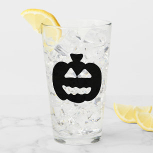 Spooky Black and White Jack-o-lantern Glaskopp