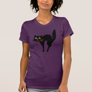 Spooky Black Cat Bus eller godis Halloween Costume T Shirt