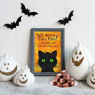 Spooky Black Cat Halloween Flygblad