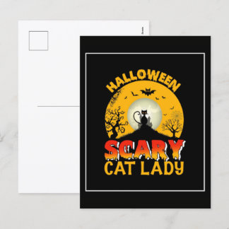 Spooky Black Cat Halloween Tapet - 2025 Natt! Helg Vykort