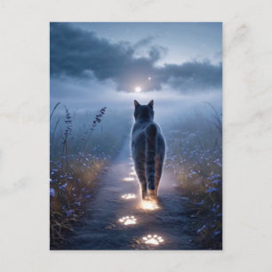 Spooky Black Cat Halloween Tapet - 2025 Natt! Helg Vykort