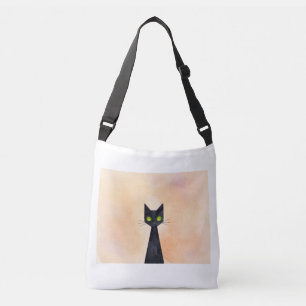Spooky Black Cat Halloween Tote Bag. Axelväska