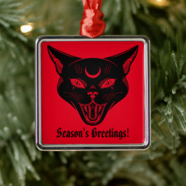 Spooky Black Cat jul Ornament