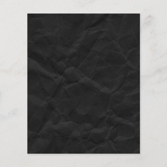 SPOOKY BLACK CRINKLED WRINKLED PAPPER STRUKTUR TEM FLYGBLAD (Framsidan)
