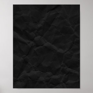 SPOOKY BLACK CRINKLED WRINKLED PAPPER STRUKTUR TEM POSTER