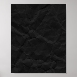 SPOOKY BLACK CRINKLED WRINKLED PAPPER STRUKTUR TEM POSTER
